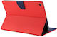 Goospery Fancy Diary pentru Ipad Air 2 Cross Texture Leather Case cu slot pentru carduri & Holder & Wallet (roșu)
