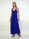 Vamp Maxi Rochie Blue Lapis