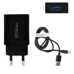 Treqa Charger with USB-A Port and Cable USB-C 1...