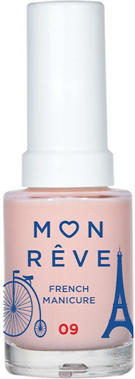 Mon Reve french Manicure Nail Color Βερνίκι Νυχιών Για Γαλλικό Μανικιούρ 13ml - 09 Sheer Beige