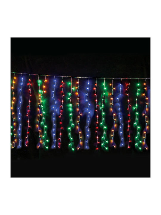 360 Weihnachtslichter LED 2für eine E-Commerce-Website in der Kategorie 'Weihnachtsbeleuchtung'. x 200cm Mehrfarbig Elektrisch vom Typ Vorhang mit Transparentes Kabel Aca