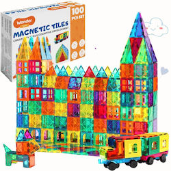 Wonder Toys Μαγνητικό Παιχνίδι Κατασκευών 100 Pieces Classic Magnetic Blocks Construction Tiles Toy