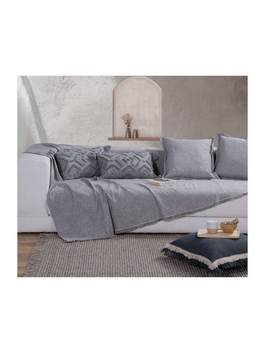 Nef-Nef Homeware Four-Seater Sofa Throw Aronia 170x350cm Grey 035768