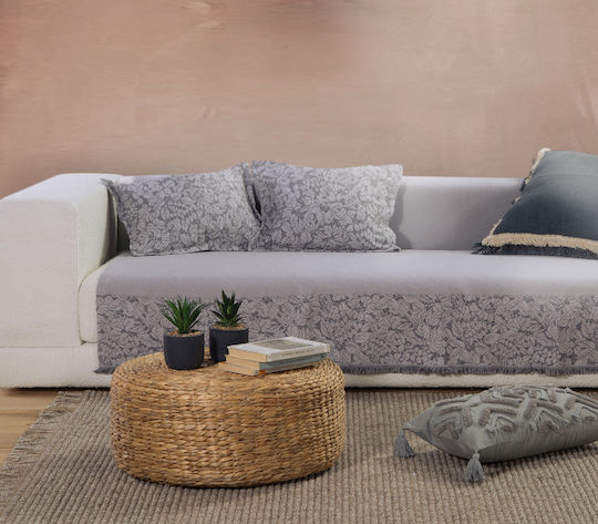 Nef-Nef Homeware Ambrose Three-Seater Sofa Throw 170x300cm Grey