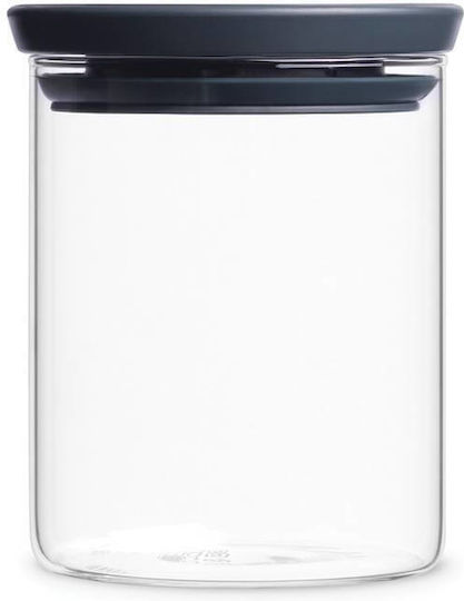 Brabantia Βάζο Γενικής Χρήσης με Καπάκι Γυάλινο Γκρι 600ml