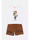 Joyce Kids Set with Shorts Summer 2pcs White