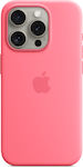 Apple Umschlag Rückseite Silikon Rosa (iPhone 15 Pro)