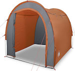 vidaXL Cort Camping Tunel Portocalie pentru 4 Persoane 178x183x178cm