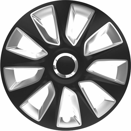 Wheel Covers Set Cridem Stratos Rc 4pcs - Black/silver - 17''