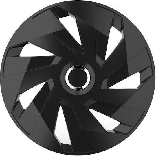 Set Capace De Roți Auto Cridem Vector Rc 4 Bucăți Negru/Crom 15''