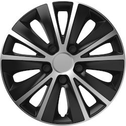 Wheel Covers Set Cridem Rapide 4pcs - Silver/black - 15''