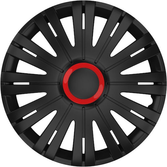 Wheel Covers Set Cridem Active Rr 4pcs - Black/red - 14''