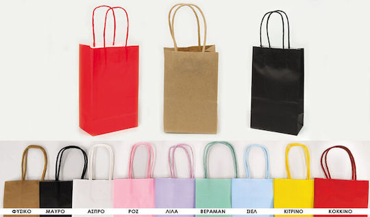 Twisted Handle Bag for Gift Turquoise 13x8x21cm. 12pcs