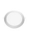 Aca Round Metallic Recessed Spot with Built-in LED and Natural White Light Silver 22x22cm