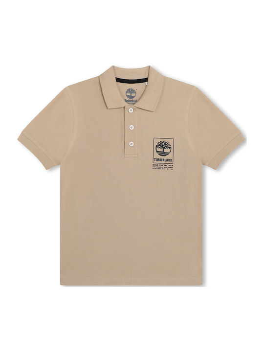 Timberland Παιδικό Polo Κοντομάνικο Μπεζ