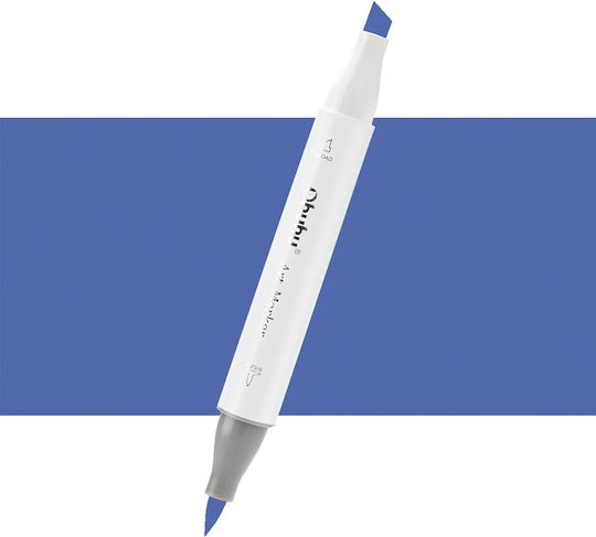 Ohuhu Honolulu Brush & Chisel Capri Blue Маркер за рисуване 6мм