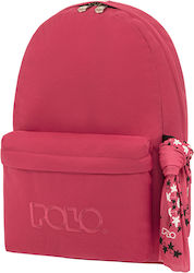 Polo Σχολική Τσάντα Πλάτης Γυμνασίου - Λυκείου σε Φούξια χρώμα Μ21 x Π18 x Υ40εκ 2021