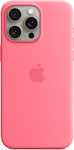 Apple Silicone Case with MagSafe Back Cover Σιλικόνης Ροζ (iPhone 15 Pro Max)