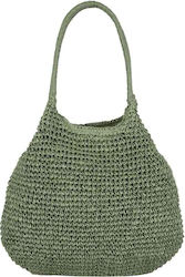 Aquablue Wicker Beach Bag Green