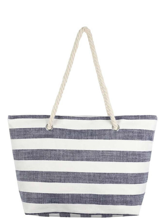Aquablue Stoff Strandtasche Blau
