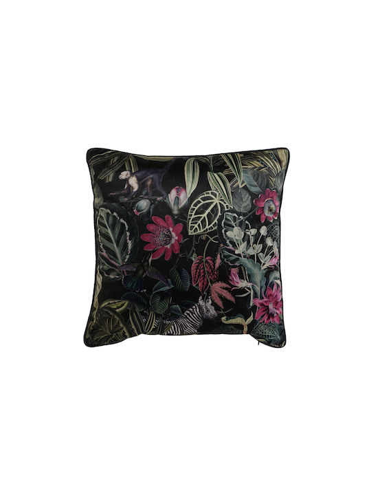 Home Esprit Sofa-Kissen aus Samt Printed Chic 45x45cm.