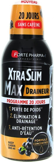 Forte Pharma Xtraslim Max Drain Supplement for Weight Loss 500ml Blackcurrant