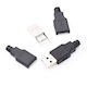 2.0 Type A 4p Male Seat Three Piece Set USB Connector
