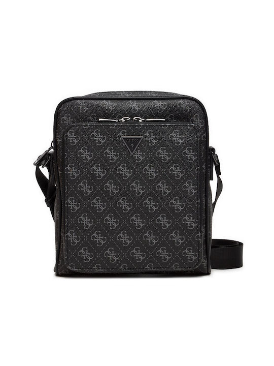 Guess Shoulder / Crossbody Bag with Zipper Black 5.5cm