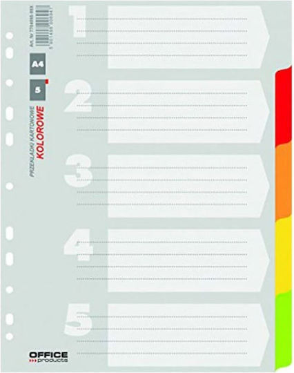 Office Point Paper Dividers for Documents A4 with Holes