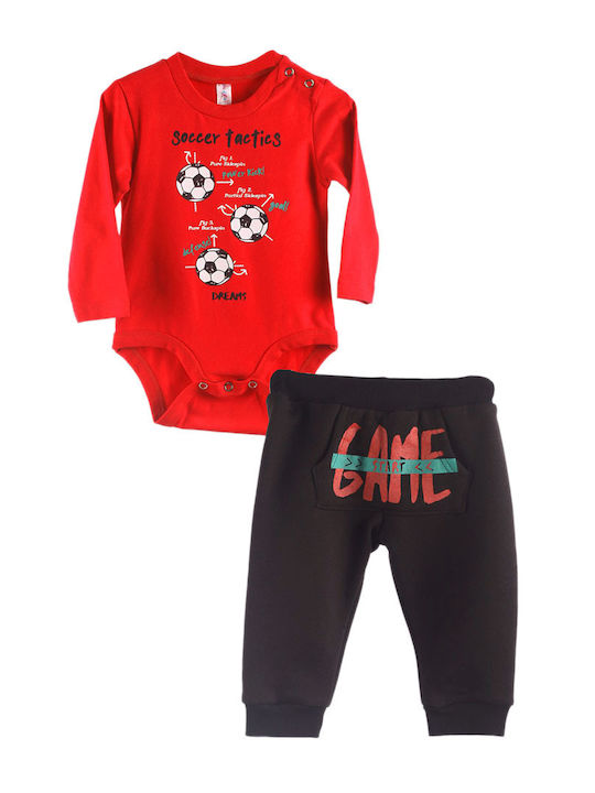 Dreams Baby Bodysuit Set RED