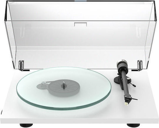 Pro-Ject Audio T2W Plattenspieler mit Keilriemenantrieb und Eingebauter Vorverstärker Satin Weiß