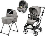 Peg Perego Vivace Belvedere Slk Modular Verstellbar 3 in 1 Baby Kinderwagen Geeignet für Neugeborene Mercury