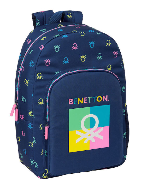 Benetton School Bag Backpack Elementary, Elementary in Blue color