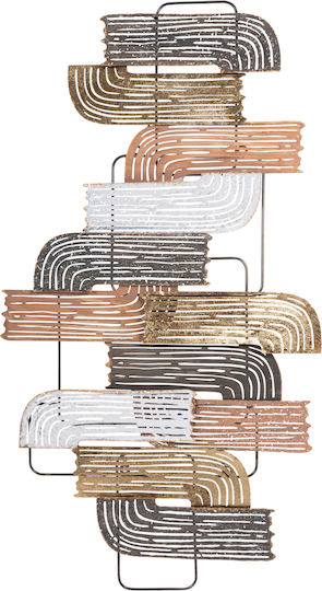 Freebox Geometric Brown Metallic Wall Decor Element 109x4x58cm (Various Colors)