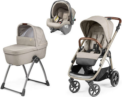 Peg Perego Veloce Belvedere Slk Modular Verstellbar 3 in 1 Baby Kinderwagen Geeignet für Neugeborene Astral