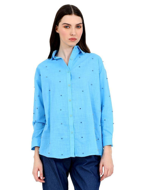 Doca Women's Long Sleeve Shirt Blue
