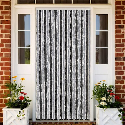 vidaXL Fabric Door Curtain Gray 90x220cm 377328