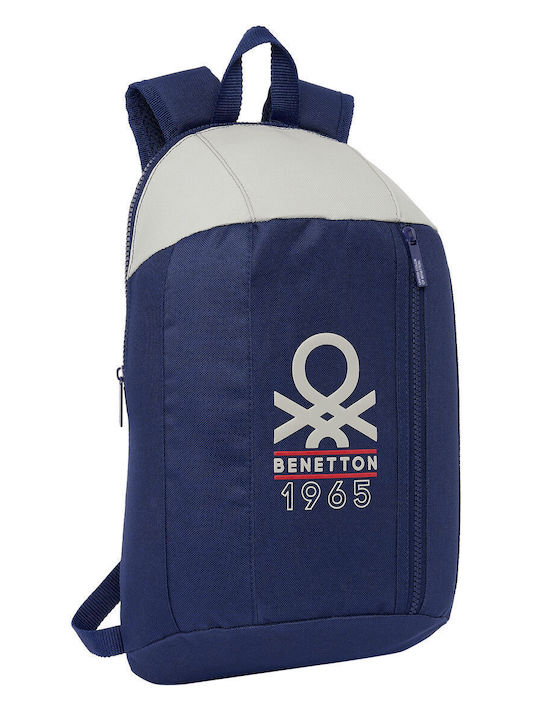 Σακίδιο Benetton Varsity Mini Γκρι Ναυτικό Μπλε 22 X 39 X 10 Cm