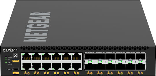 NetGear XSM4324-100NES Managed L3 Switch with 12 Gigabit (1Gbps) Ethernet Ports and 12 SFP Ports