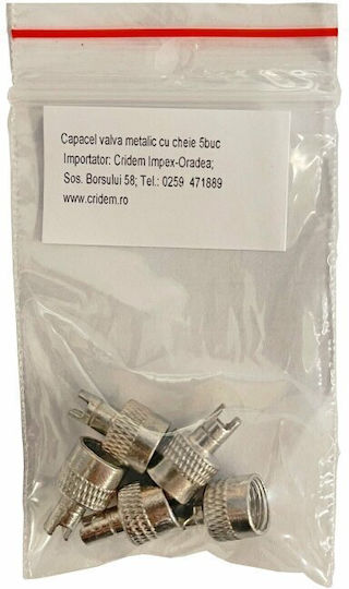 Metal Cap With Key For Valve 5pcs