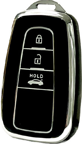 Car Key Cover Case made of with 3 Buttons for Toyota in Black Color