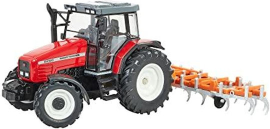 Britians Hertitage Tractor Playset Toy, Massey Ferguson Tractor 6s.180 With Classic Fold Cultivator, Compatible With 1:32 Scale Farm Toys, Suitable For Collectors & Children From 3 Years