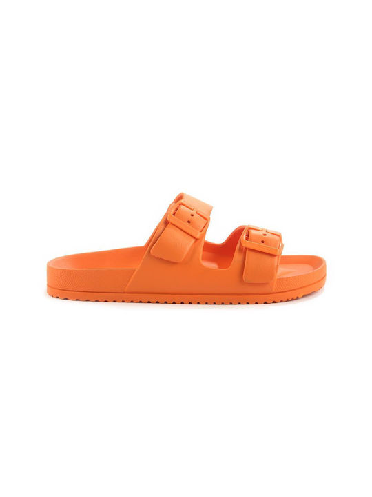 Fshoes Женски чехли в Оранжев цвят