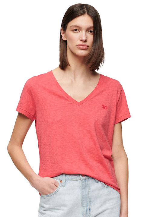 Superdry Slub Embroidered Women's T-shirt with ...