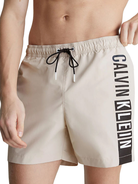 Calvin Klein Herren Badebekleidung Shorts Ace/stony Beige mit Mustern