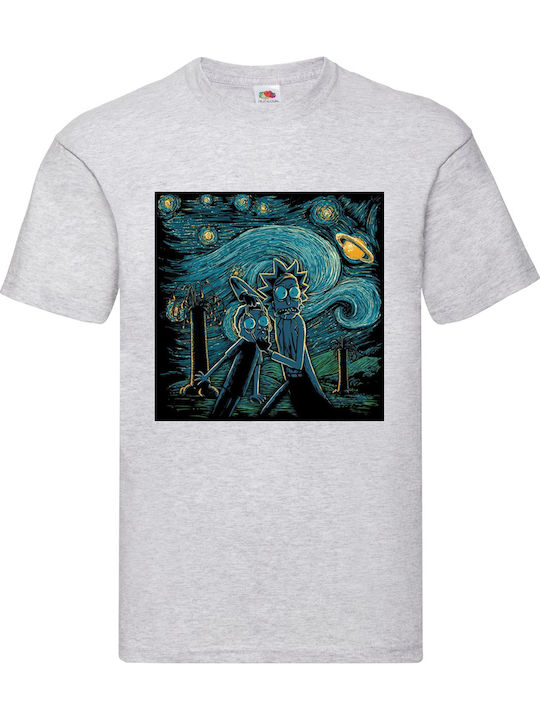 Tricou gri Rick And Morty Van Gogh Original Fru...
