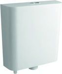 Inter Ceramic Wall Mounted Plastic Low Pressure Rectangular Toilet Flush Tank White