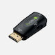 Techly HDMI Male to 3.5mm / VGA 2x Female Gold 1 Piece 350048