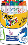 Set of Bic Kids Mini Velleda Markers 24 Pieces White Board Colorful