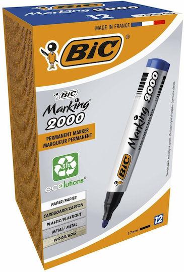 Μόνιμος Δείκτης Bic Marking 2000 Μπλε 12 Τεμάχια